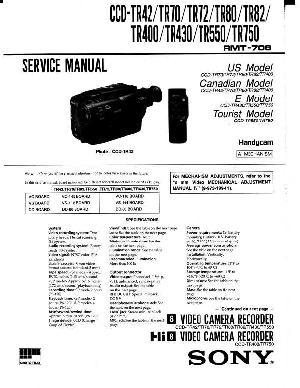 Сервисная инструкция Sony CCD-TR42, CCD-TR70, CCD-TR72, CCD-TR80, CCD-TR82, CCD-TR400, CCD-TR430, CCD-TR550, CCD-TR750 ― Manual-Shop.ru