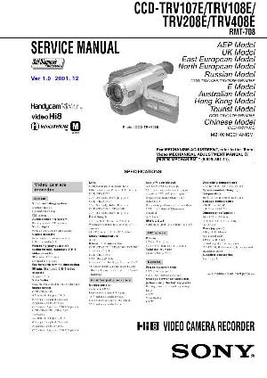 Service manual Sony CCD-TRV107E, CCD-TRV108E, CCD-TRV208E, CCD-TRV408E ― Manual-Shop.ru
