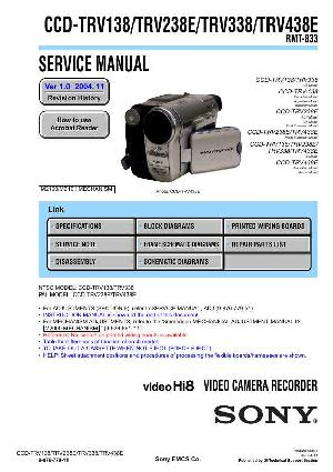 Service manual Sony CCD-TRV438E, CCD-TRV138, CCD-TRV238E, CCD-TRV338 ― Manual-Shop.ru