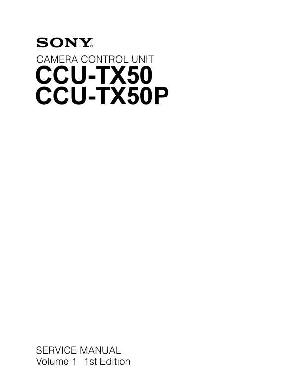 Сервисная инструкция Sony CCU-TX50, VOL.1 ― Manual-Shop.ru