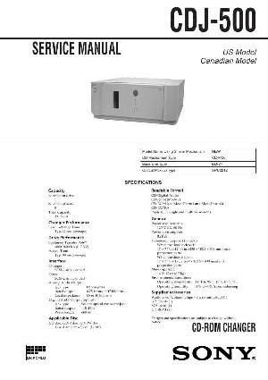 Service manual Sony CDJ-500 ― Manual-Shop.ru
