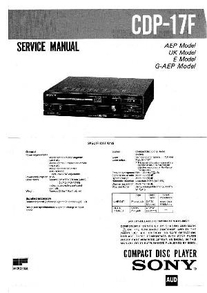 Сервисная инструкция Sony CDP-17F ― Manual-Shop.ru