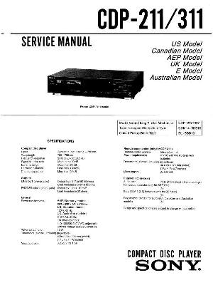 Сервисная инструкция Sony CDP-211, CDP-311 ― Manual-Shop.ru
