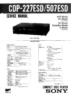 Сервисная инструкция Sony CDP-227ESD, CDP-507ESD ― Manual-Shop.ru