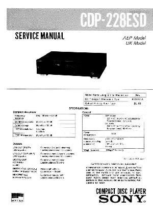 Сервисная инструкция Sony CDP-228ESD ― Manual-Shop.ru
