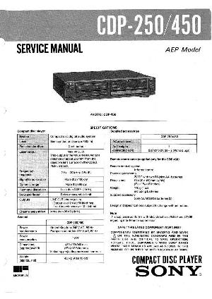 Сервисная инструкция Sony CDP-250, CDP-450 ― Manual-Shop.ru