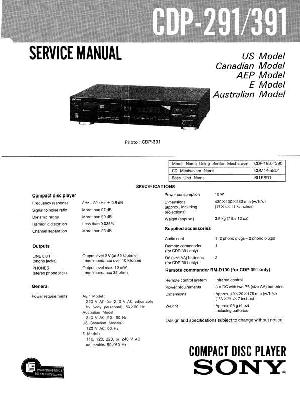 Сервисная инструкция Sony CDP-291, CDP-391 ― Manual-Shop.ru