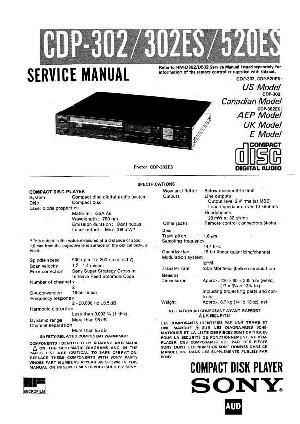 Сервисная инструкция Sony CDP-302, CDP-302ES, CDP-502ES ― Manual-Shop.ru