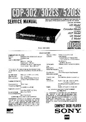 Сервисная инструкция Sony CDP-302, CDP-302ES, CDP-502ES ― Manual-Shop.ru