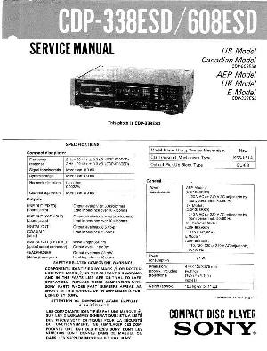 Сервисная инструкция Sony CDP-338ESD, CDP-608ESD ― Manual-Shop.ru