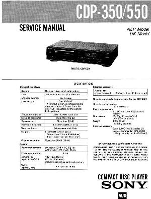 Сервисная инструкция Sony CDP-350, CDP-550  ― Manual-Shop.ru