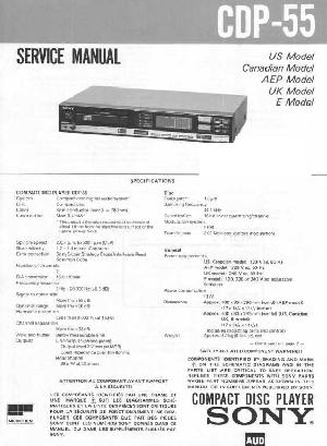 Сервисная инструкция Sony CDP-55 ― Manual-Shop.ru