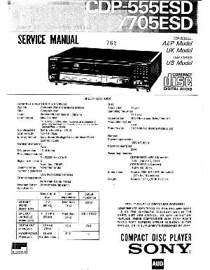 Сервисная инструкция Sony CDP-555ESD, CDP-705ESD ― Manual-Shop.ru