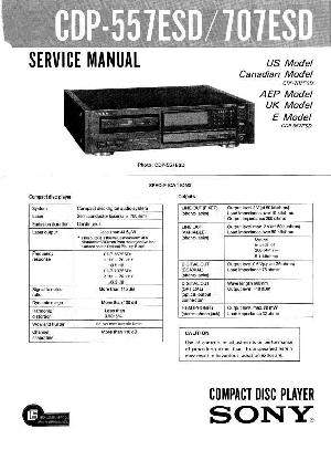 Service manual Sony CDP-557ESD, CDP-707ESD ― Manual-Shop.ru