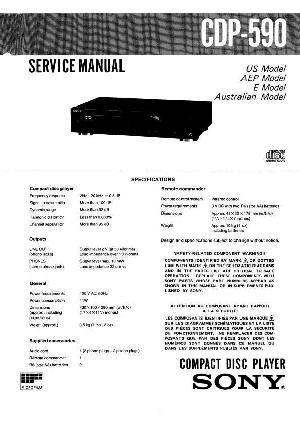 Сервисная инструкция Sony CDP-590 ― Manual-Shop.ru