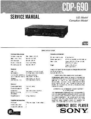 Сервисная инструкция Sony CDP-690 ― Manual-Shop.ru