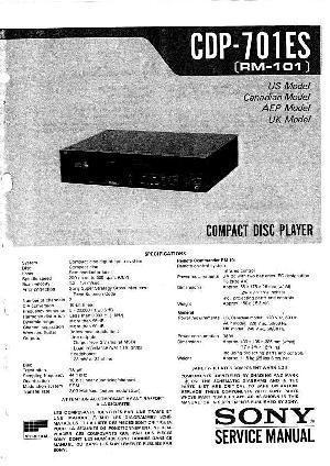 Сервисная инструкция Sony CDP-701ES ― Manual-Shop.ru