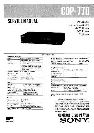 Сервисная инструкция Sony CDP-770 ― Manual-Shop.ru