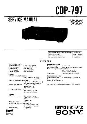 Service manual Sony CDP-797 ― Manual-Shop.ru