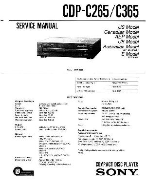 Сервисная инструкция Sony CDP-C265, CDP-C365  ― Manual-Shop.ru