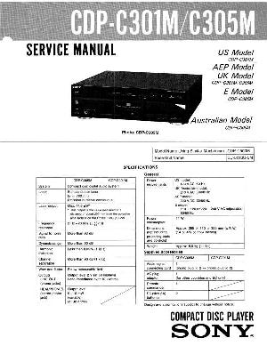 Service manual Sony CDP-C301M, CDP-C305M ― Manual-Shop.ru