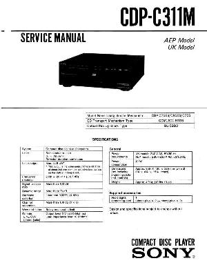 Сервисная инструкция Sony CDP-C311M ― Manual-Shop.ru