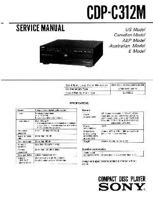 Сервисная инструкция Sony CDP-C312M ― Manual-Shop.ru