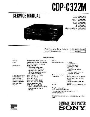 Сервисная инструкция Sony CDP-C322M  ― Manual-Shop.ru