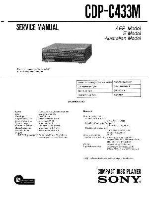 Сервисная инструкция Sony CDP-C433M  ― Manual-Shop.ru
