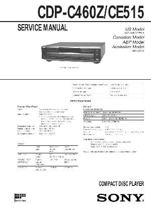 Сервисная инструкция Sony CDP-C460Z, CDP-CE515  ― Manual-Shop.ru