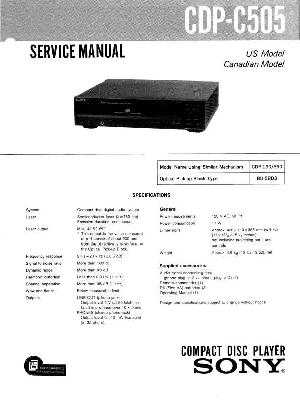 Сервисная инструкция Sony CDP-C505 ― Manual-Shop.ru
