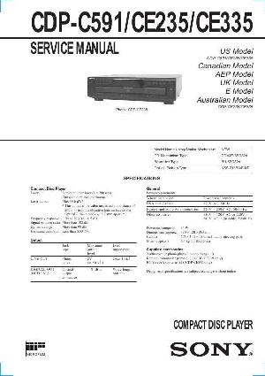 Сервисная инструкция Sony CDP-C591, CDP-CE235, CDP-CE335 ― Manual-Shop.ru