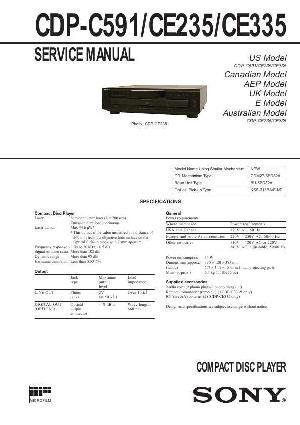 Сервисная инструкция Sony CDP-C591, CDP-CE235, CDP-CE335  ― Manual-Shop.ru
