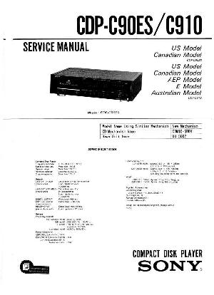 Сервисная инструкция Sony CDP-C90ES, CDP-C910  ― Manual-Shop.ru