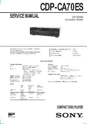 Сервисная инструкция Sony CDP-CA70ES ― Manual-Shop.ru