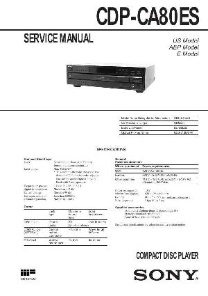 Сервисная инструкция Sony CDP-CA80ES ― Manual-Shop.ru