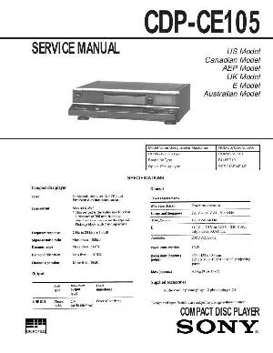 Service manual Sony CDP-CE105  ― Manual-Shop.ru