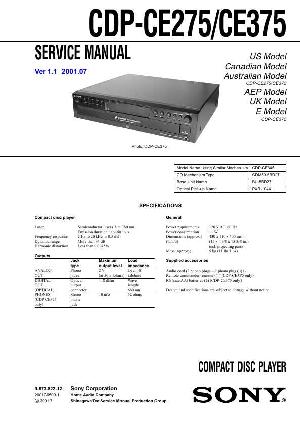 Сервисная инструкция Sony CDP-CE275, CDP-CE375 ― Manual-Shop.ru