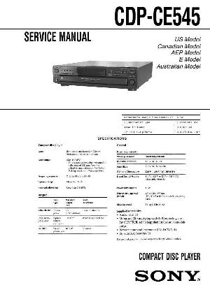 Сервисная инструкция Sony CDP-CE545 ― Manual-Shop.ru