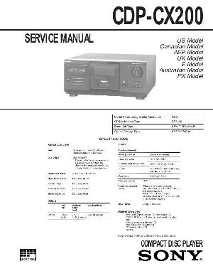 Сервисная инструкция Sony CDP-CX200  ― Manual-Shop.ru