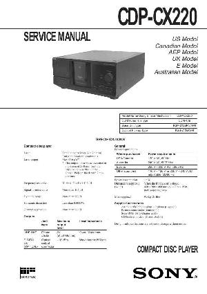 Сервисная инструкция Sony CDP-CX220 ― Manual-Shop.ru