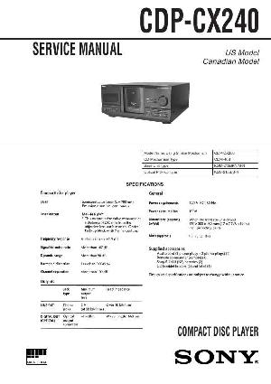 Сервисная инструкция Sony CDP-CX240 ― Manual-Shop.ru
