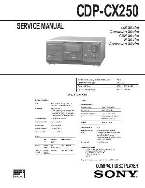 Сервисная инструкция Sony CDP-CX250  ― Manual-Shop.ru