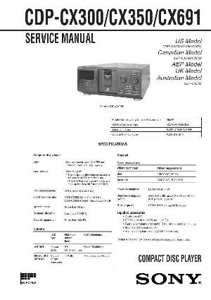 Service manual Sony CDP-CX300, CDP-CX350, CDP-CX691 ― Manual-Shop.ru
