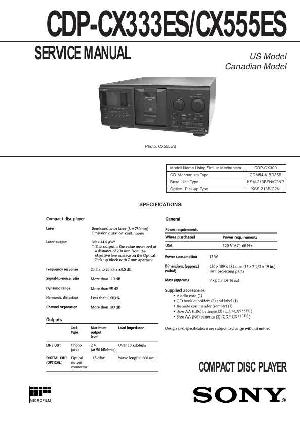 Service manual Sony CDP-CX333ES, CDP-CX555ES ― Manual-Shop.ru