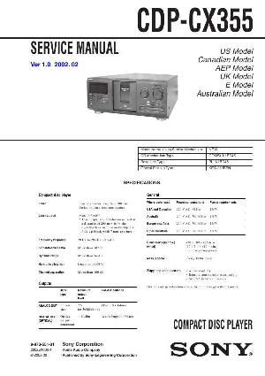 Сервисная инструкция Sony CDP-CX355 ― Manual-Shop.ru