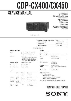 Сервисная инструкция Sony CDP-CX400, CDP-CX450 ― Manual-Shop.ru