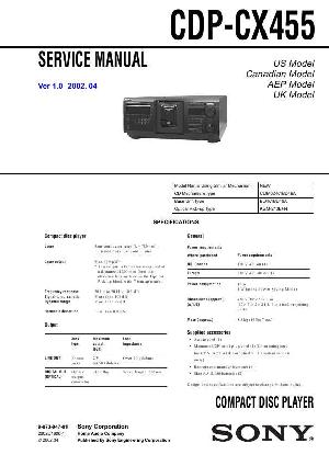 Сервисная инструкция Sony CDP-CX455 ― Manual-Shop.ru