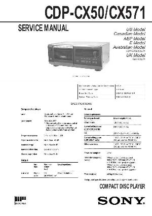 Сервисная инструкция Sony CDP-CX50, CDP-CX571  ― Manual-Shop.ru