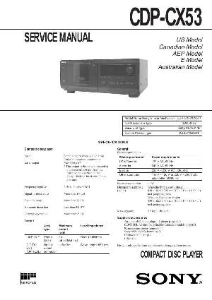 Сервисная инструкция Sony CDP-CX53 ― Manual-Shop.ru